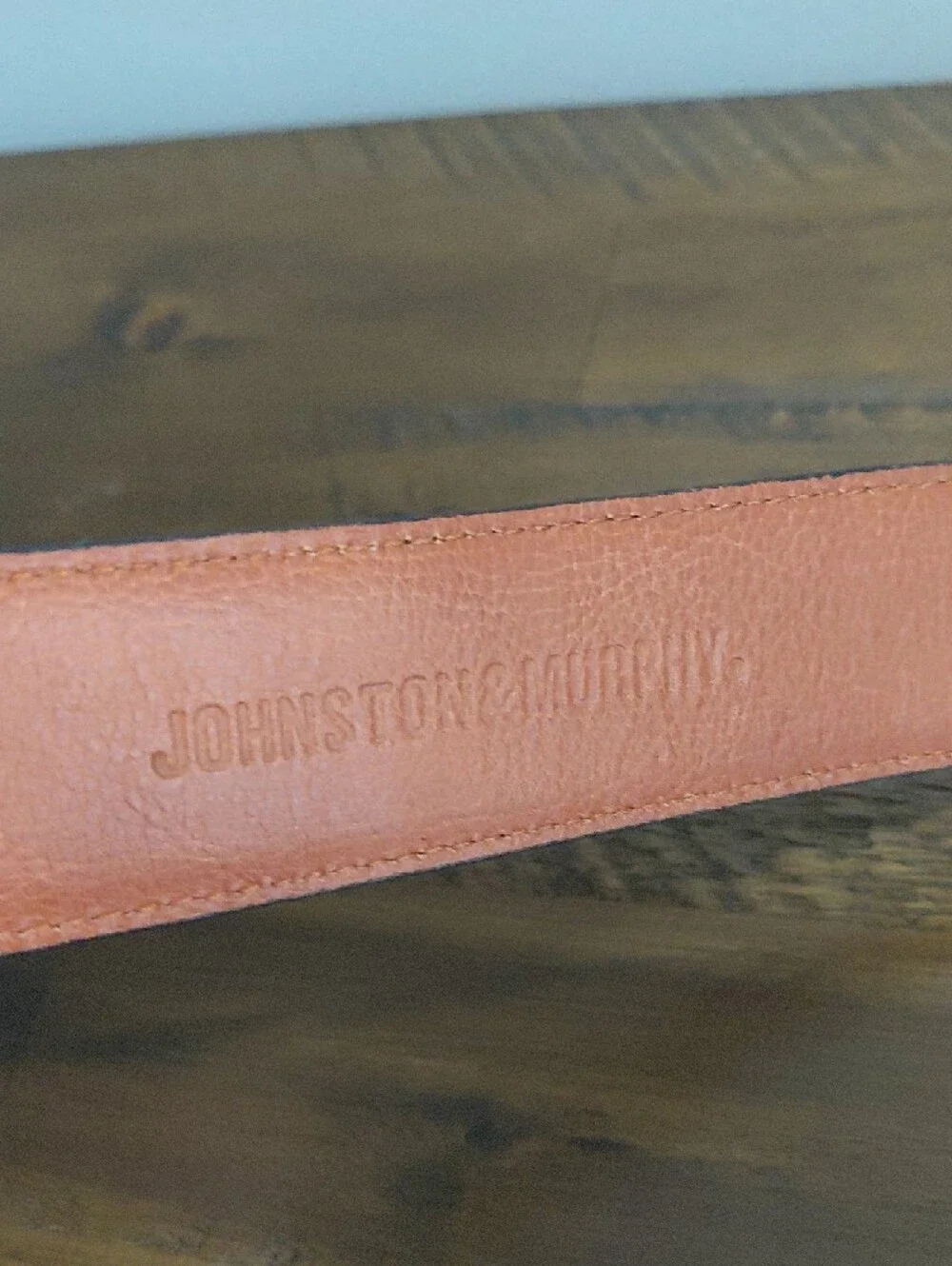 Johnston & Murphy Classic Black Leather Men's Belt Sz 38